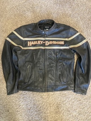 GENUINE Harley Davidson BRAND large Legend Leather Jacket Vented 98025-12VM EUC