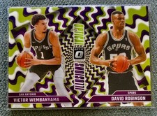 2024-25 DONRUSS OPTIC OPTICAL ILLUSIONS 5 WEMBANYAMA & ROBINSON