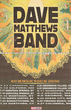 Dave Matthews 2026 Summer Tour Color Poster