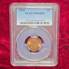 1944 Lincoln Wheat Small Cent 1C PCGS MS66 RD Bronze Cert 46201514