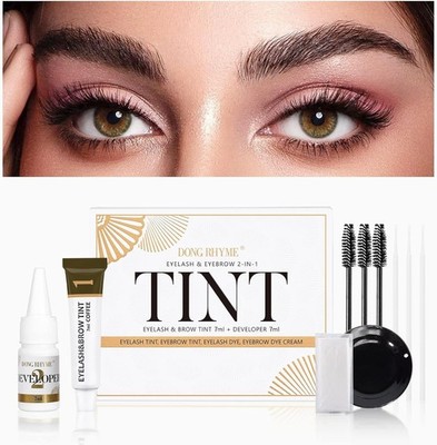 Augenbrauen Wimpern Färbe Set Tint Kit Semi Permanent Brow Lash Farbe