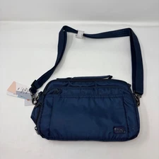 New NWT Lug Scoop Crossbody Bag Purse Blue Travel RFID
