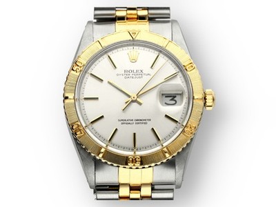 Original Rolex Datejust Turn-O-Graph Herren Uhr in Edelstahl Gelbgold 1970