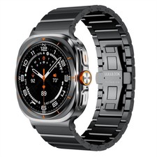 Titanium Band Samsung Galaxy Watch Ultra 47mm Black 47mm Width DLC LULULOOK