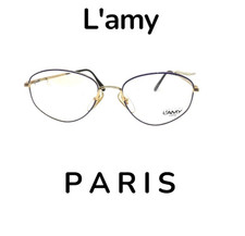 Monture Pour Lunettes De Vue Femme Made In Italy Années 90 Or L'AMY PARIS