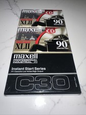 MAXELL XLII 90 Audio Cassette Tape Type II High Bias Blank 2  C30 NEW SEALED