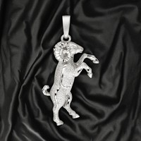 AnhäNger Sternzeichen Widder 925 Sterling Silber Teil Matt