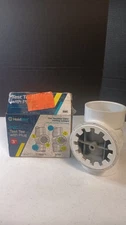 LOT OF 4 HOLDRITE Testrite 3 in. PVC Schedule 40 Hub Test Tee with Plug Fitting