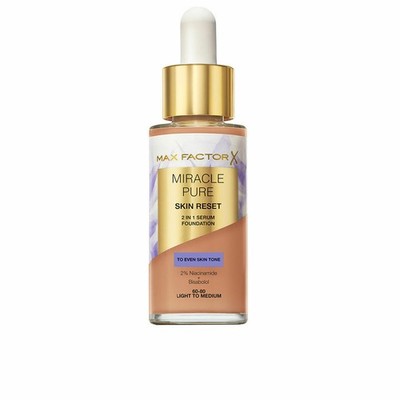 Fluid Makeup Basis Max Factor MIRACLE PURE Nº 60-80 Light to Medium 30 ml
