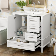 30" Bathroom Vanity , Modern Bathroom Cabinet with Sink Combo Set, Bathroom St