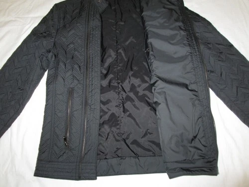 VERSACE COLLECTION MEN'S QUILTED BLACK MOTO JACKET image 11