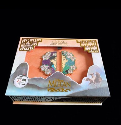 Shanghai Disney Mulan 20th Anniversary 2 Pin Set Limited Edition of 1850
