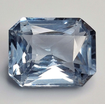 Natural Sky Blue Aquamarine Emerald Cut 9-11 Ct Certified Loose Gemstone RK305