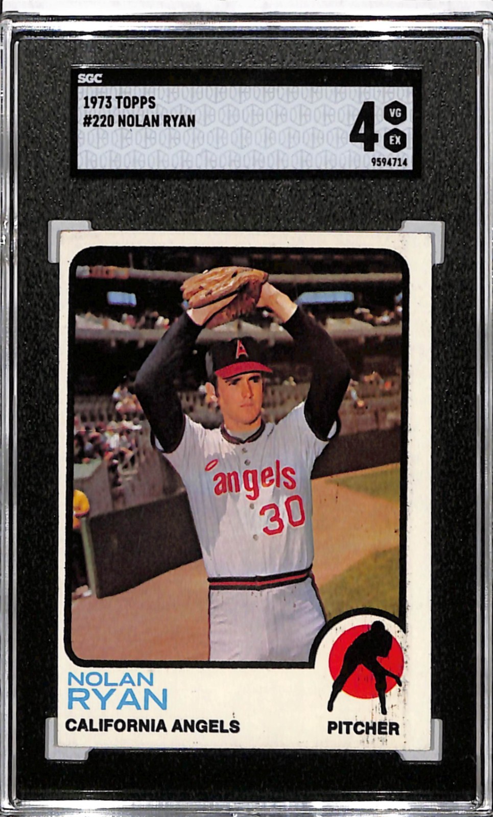 1973 Topps #220 Nolan Ryan California Angels HOF SGC 4 VG-EX