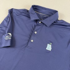 Johnnie-O Polo Shirt Men  s Large Blue Golf Performance Embroidered Logo