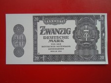 20 DDR Mark 20 DM Probedruck/Musternote 1954 Ro. 348.e Notenbank der DDR Muster
