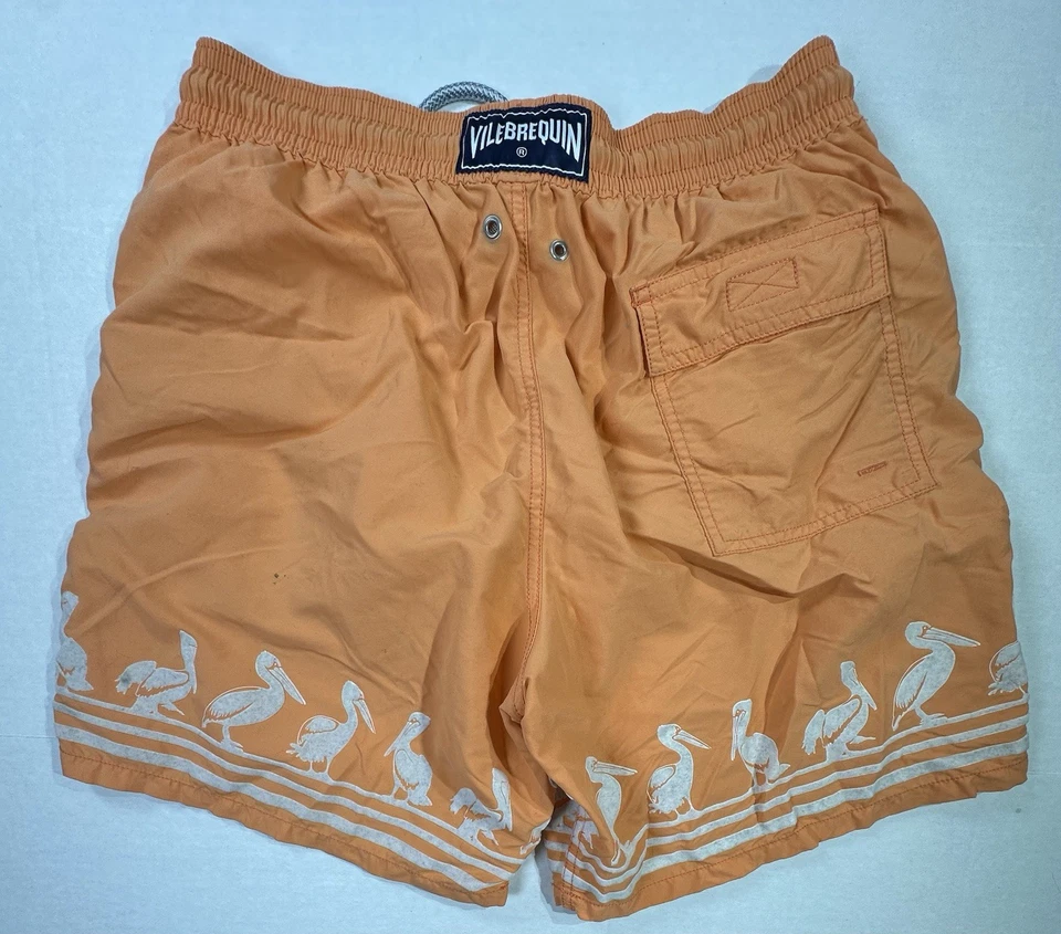 Bañador Vilebrequin para hombre XL naranja estampado de pelícanos pantalones cortos de baño  Foto 2 de 4