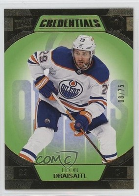 2022-23 Upper Deck Credentials Green 8/25 Leon Draisaitl #34 1n2c