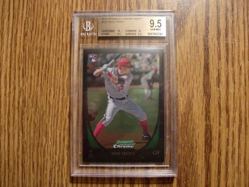 MIKE TROUT 2011 BOWMAN CHROME DRAFT RC BGS 9.5 JUST .5 AWAY. PSA 10 CROSSOVER?