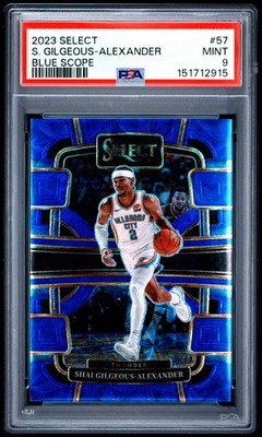 2023 PANINI SELECT BLUE SCOPE #57 SHAI GILGEOUS-ALEXANDER 224/249 PSA 9