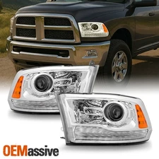 Fits 2013-2018 Ram 1500 2500 3500 Projector Headlights W/daytime DRL LED Signal