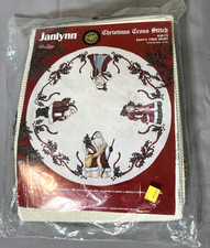 Christmas Cross Stitch Santa Tree Skirt 44 Ro...