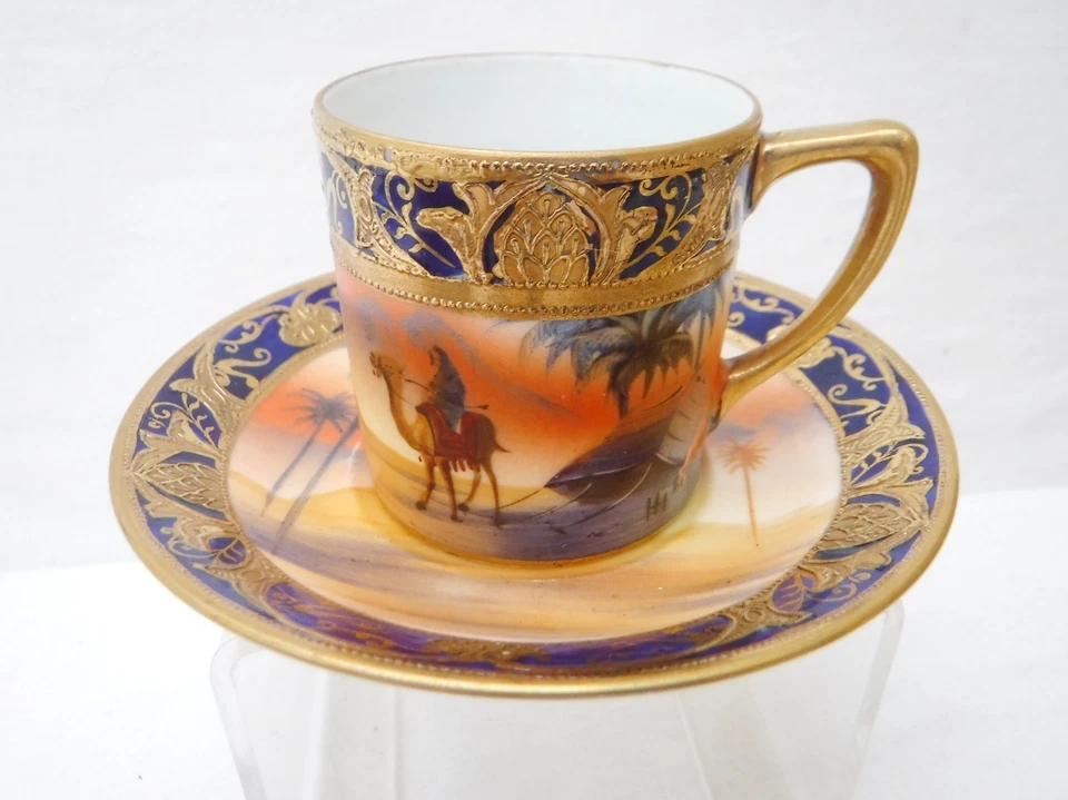 Noritake Desert Scene Gilded Complete Coffee Set - image 2 of 4