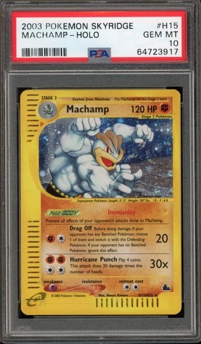 Pokemon Machamp Skyridge Holo Rare #H15 PSA 10 Gem Mint