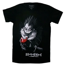 Death Note New Adult T-Shirt - Ryuk Holding Bitten Apple