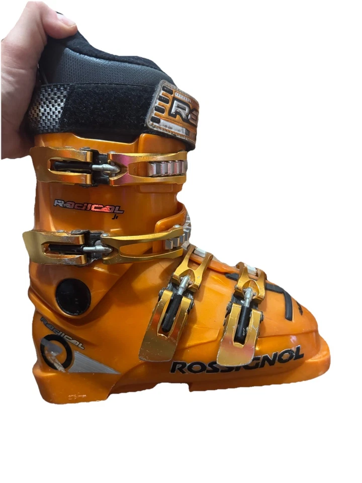 全新 带盒 KID'S ROSSIGNOL HERO J3 白色滑雪靴 MON 22.5 美国青少年 4 — 第 3/4 张图片