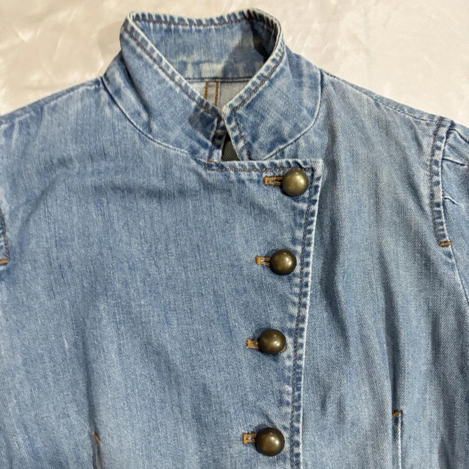marc by marc jacobs military peplum denim jacket 4 jeans vintage top heaven - Image 3 of 4