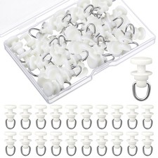 100 Pcs Plastic Curtain Track Roller Hooks Ceiling Sliding Curtain Glider Acc...