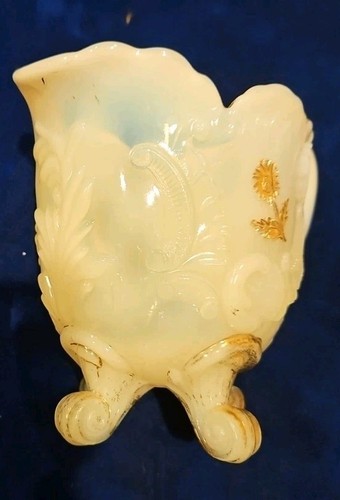Antique Custard Glass Cream Pitcher - Picture 2 of 8
