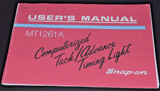 Snap-on Mt1261a Inductive Pick Up Tachadv Timing Light Instruction Manual Only