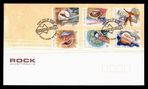 DR WHO 2001 AUSTRALIA FDC ROCK MUSIC COMBO w29723