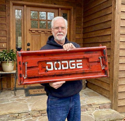 36  Metal Vintage Dodge Truck Tailgate Wall Art | Rustic ManCave Garage Decor