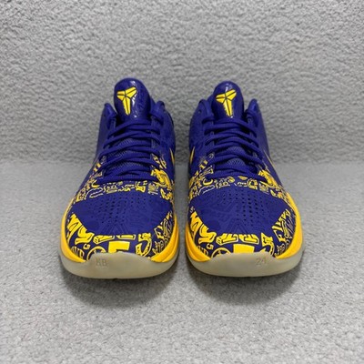 Nike Zoom Kobe 5 Protro Mens 8.5 Shoes Purple Gold 5 Rings Mamba