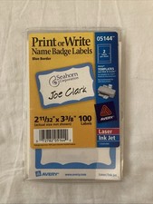 Avery Name Badge Label 2 11/32 in. x 3 3/8 in.  Only Includes 77 Of 100 Labels