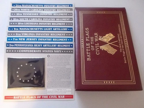 Willabee & Ward Historic Battle Flags of the Civil War  and Binder with 10 Flags