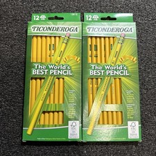 Ticonderoga Wood-Cased Pencils, Unsharpened, 2 Pack 24 Total