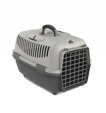 Transportin para mascotas 48x35x30cm perros gatos animales gris