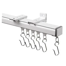 Ceiling Curtain Track featuring Silent Strip, Ceiling/Wall Mount 3-6ft White