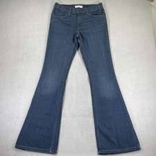 VTG Levis Jeans Womens 6 Blue 1970 Flare Orange Tab Mid Rise Dark Wash Denim