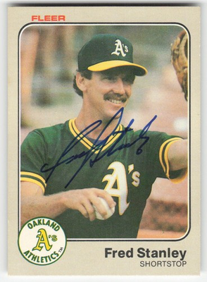 #ad 1983 Fleer #534 Fred Stanley In Person Signed Auto 64057 $2.09