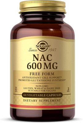 Solgar NAC (N-Acetyl-L-Cystein) 600 mg pflanzliche Kapseln - 60er Pack -... 