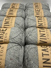 Vintage DK Bawełniana przędza dziewiarska/szydełkowa Szary odcień 10x100 gm