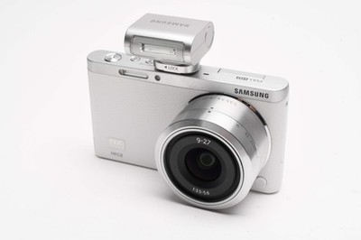 Samsung NX Mini 20.5MP Digital Point&Shoot W/9-27mm Lens + Flash (white) Mint-