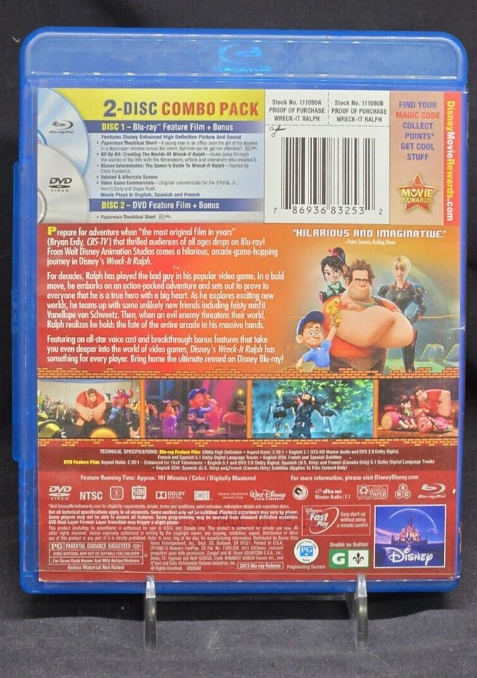 DISNEY - WRECK-IT-RALPH - BLU-RAY & DVD COMBO - 2012 - Image 2 of 2