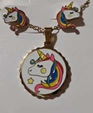 Unicorn Jewelry Set. Stainless Steel Jewelry Set. Cartoon Jewelry Set. Fashion J