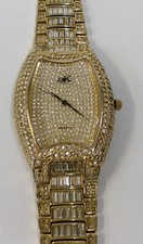 Adee Kaye Gold Tone Crystal Jeweled Wrist Wat...
